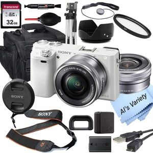 Sony Alpha a6000 (White) Mirrorless Digital Camera with 16-50mm Lens
